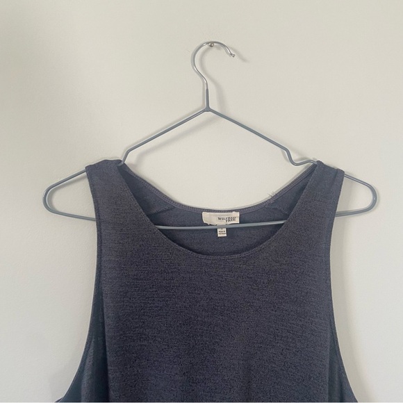 Wilfred Free | Aritzia Grey/Black Marled Flowy Scoop-Neck Tank Top Size Small - Picture 2 of 5